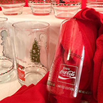 Vintage Holly Hobbie Coca-Cola Holiday Glass Tumblers Collection - Set of 11