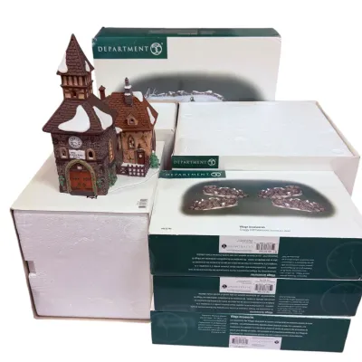 Sale Photo Thumbnail #42: Department 56 snow village house building with original packaging boxes and accessories.