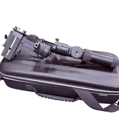 Sale Photo Thumbnail #39: Zhiyun Crane 3-axis handheld camera stabilizer gimbal resting atop its hard shell carrying case.