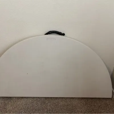 Lifetime 48" Round Folding Table - Folds In Half, Handle