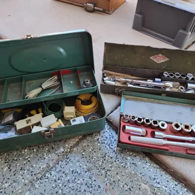 3 Vintage Tool Boxes & Hand Tools - Thorsen Ratchet & Sockets, Craftsmans Ratchet & Sockets, 