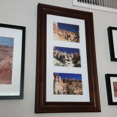 4 Framed Photos - Arizona "The Wave", "The Needles" Canyonlands National Park 