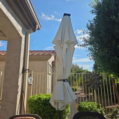 Ivory-colored Outdoor Patio Umbrella