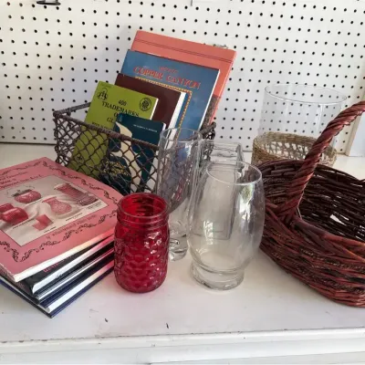 Vintage Books & Decor - Civil War, Arizona History, Antique Glass Guides, Glassware, Baskets