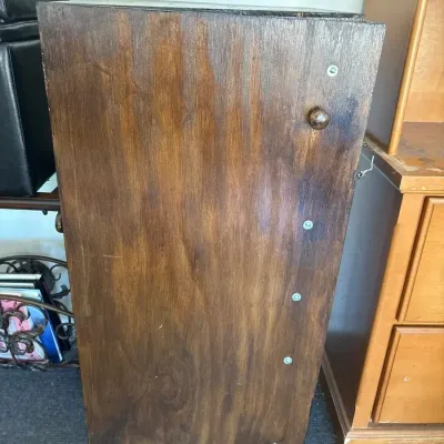 Rustic Wooden Rolling Storage Cabinet - Wheels, Utility Chest