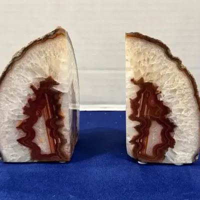Geodes Book Ends - Amber
