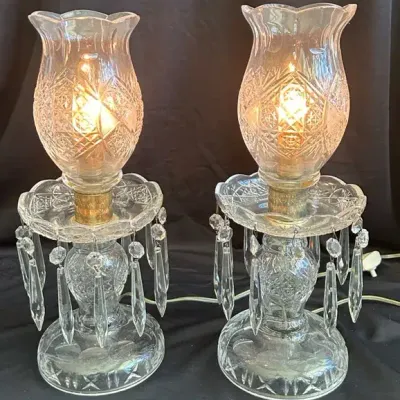 Matching Clear Glass Lamps