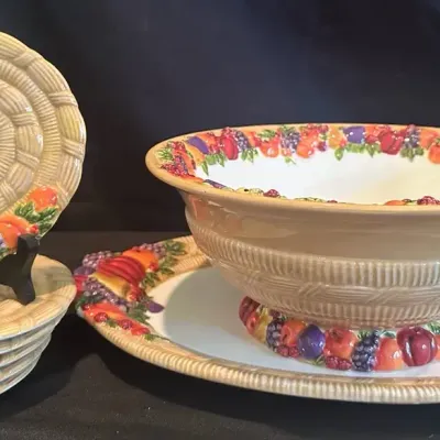 Vintage Department 56 Peggy Toole Fall Harvest Ceramic Serveware