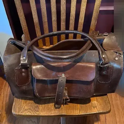 Rolling Chair & Leather Bag-comes with leather wallet
