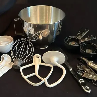 Kitchen Aid Mixing Bowl And Accessories 