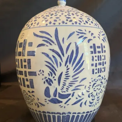 Blue And White Ginger Jar 