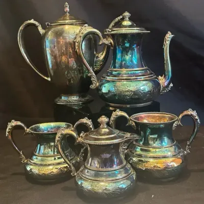 Silver Plated Tea Service- Oneida And Forbes Silver Co.