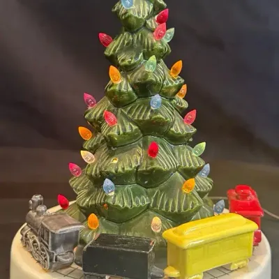 Light Up Musical Ceramic Christmas Tree 