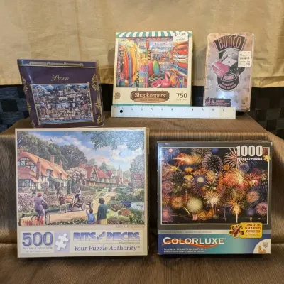 Bunco Game + 4 Asst.Puzzles - some new!