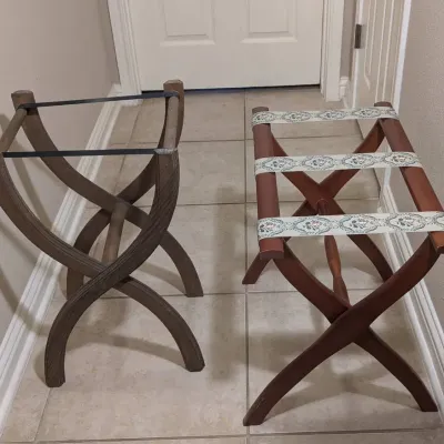 2 Vintage Luggage Valets (foldable)