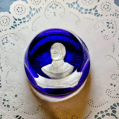 BACCARAT Crystal Paperweight - John Paul Jones