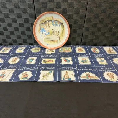 Beatrix Potter Peter Rabbit Table Runner & Metal Tray 