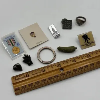 Military Pins, Cubscout Ring, Sterling Key Ring More 