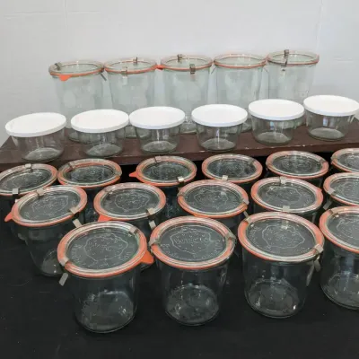 Huge Lot of WECK Rundrand Glass Food Storage/Canning Jars