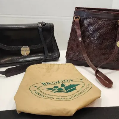 (2) Brahmin Leather Purses