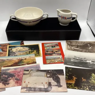  USA Postcards, Pittsburgh Steamship Company Dishes 