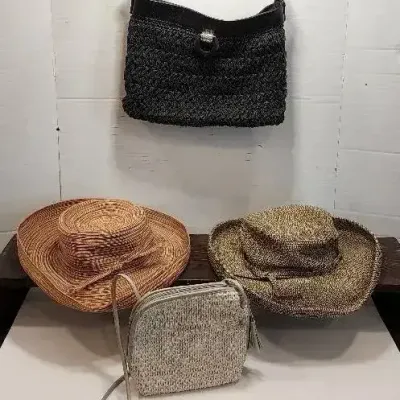 (2) Purses (Brighton & Dillard's) & (2) Sun Hats