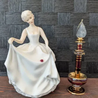 Royal Doulton Vanity Fair Series "Tracy" Figure  & Egyptian Perfume Bottle 