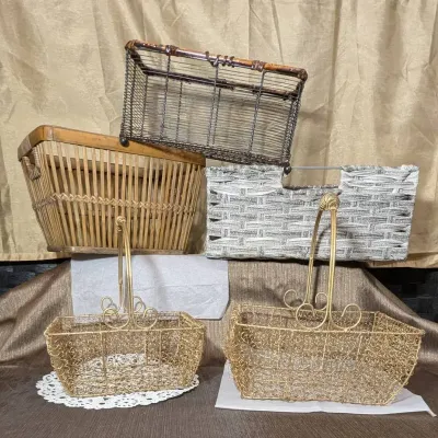 5 Upscale Baskets w/ metal 
