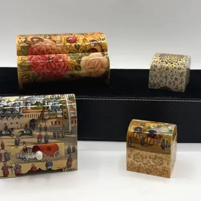 Camel Bone Painted Trinket Boxes