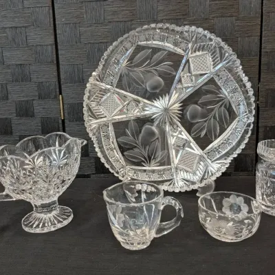Cut Crystal and Pressed Glass