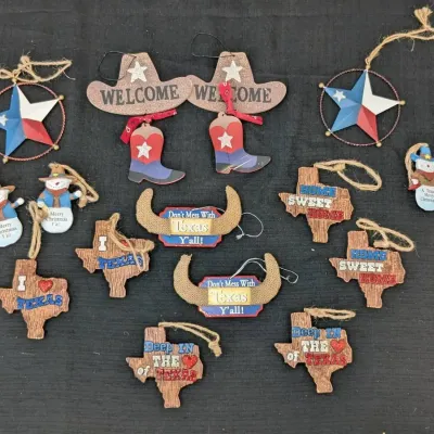 Texas Resin Ornaments 