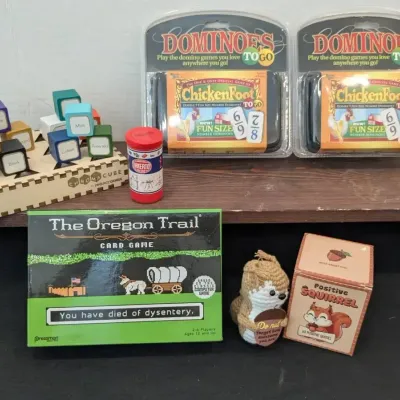 Games- Travel Dominoes, Oregon Trail, Blocks and More 