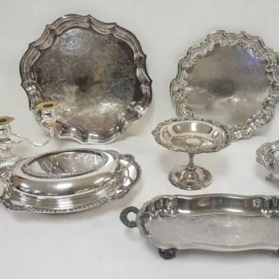 Sale Photo Thumbnail #17: 1017	GROUP OF ASSORTED SILVERPLATE																																																																																																																																																																																																																													