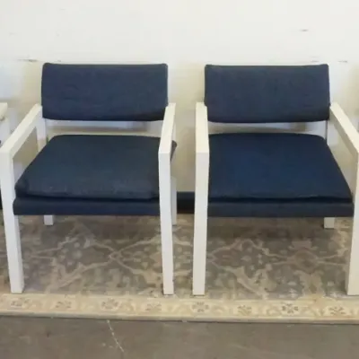 Sale Photo Thumbnail #222: 1221	SET OF 4 MID CENTURY MODERN UPHOLSTERED CHAIRS, EACH APPROXIMATELY 24 IN X 24 IN X 30 IN HIGH																																																																																																																																																													
