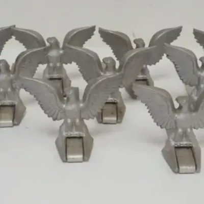 Sale Photo Thumbnail #172: 1172	14 ALUMINIUM SNOW EAGLES																																																																																																																																																																																																																																		