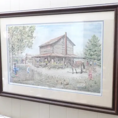 Framed and matted art print