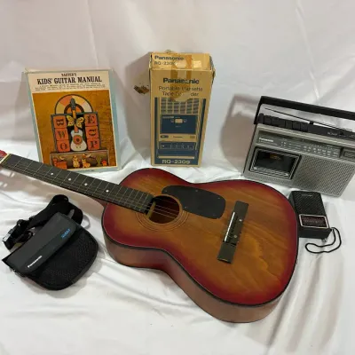 Vintage Prestige Acoustic Guitar, Panasonic Electronics & Music Accessories Lot