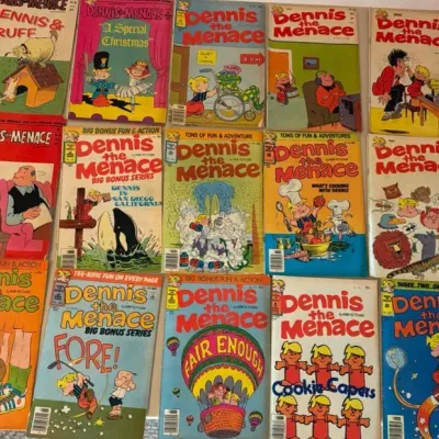 Large Vintage 1970s Dennis the Menace Comic Lot by Hank Ketcham