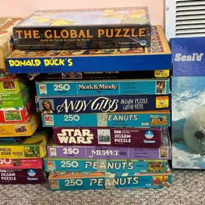 Retro 1970s & 1980s Pop Culture Jigsaw Puzzles Lot