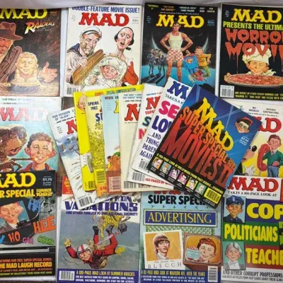 Large Vintage MAD Magazine Lot - Raiders, ET, Pac-Man, Horror Movies & Super Specials