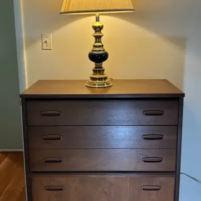MCM Bassett Drawer And Lamp