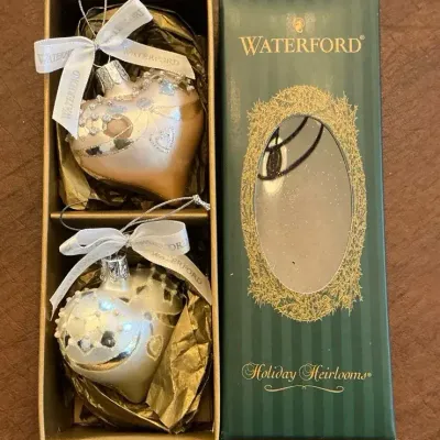 Waterford Holiday Heirlooms Pastel Love Hearts Ornaments