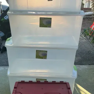 Set Of 5 Storage Tubs 
