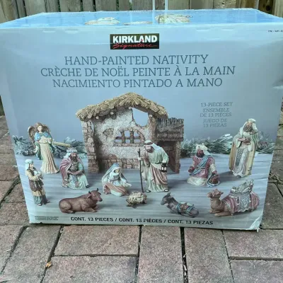 13 Piece Hand Painted Nativity 