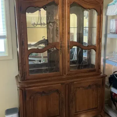 Ethan Allen French Country Style China Cabinet