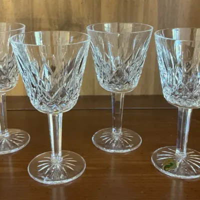 Waterford Crystal Lismore Claret Wine Glasses Set of 4 (LR31)