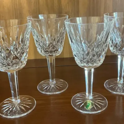 Waterford Lismore Claret Wine Glasses Lot of 4 (LR30)