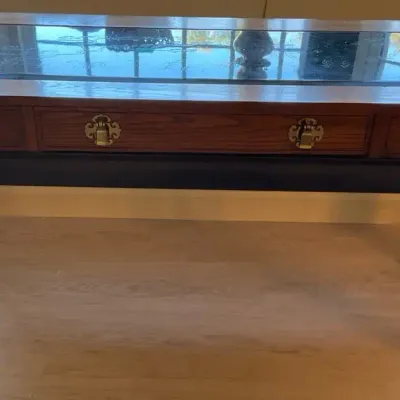 Vintage Chinoiserie Asian Inspired Basset Console Table