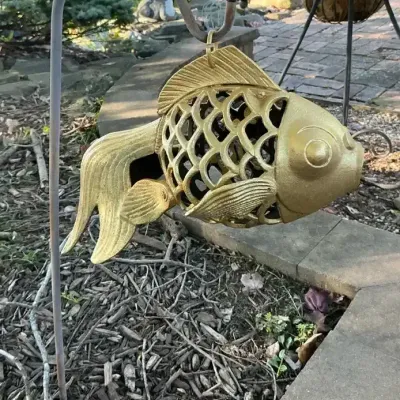 Gold Painted Cast iron Fishy 