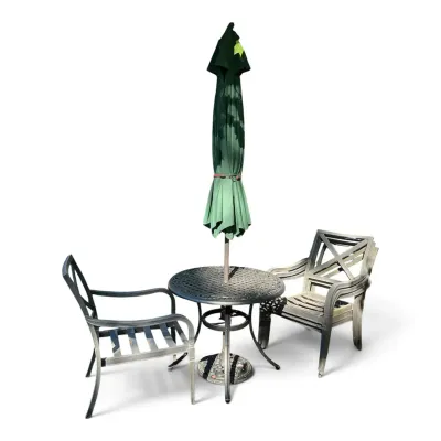 Metal Patio Chairs With Table And Umbrella 